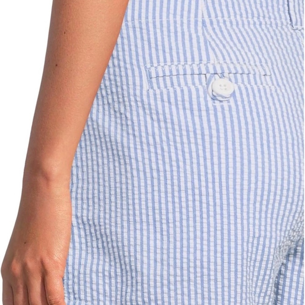 Vineyard Vines Women's Blue and White Seersucker Shorts - Size 4 NWT - Picture 4 of 7